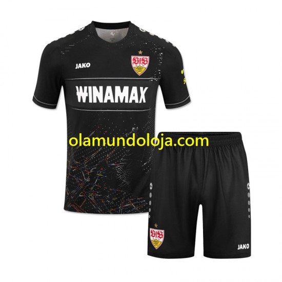 Camisola VfB Stuttgart Criança Equipamento Terceiro 2024-2025 Manga Curta